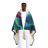 ’Cosmic Prism Enchantment - Magical Hooded Sherpa Blanket’